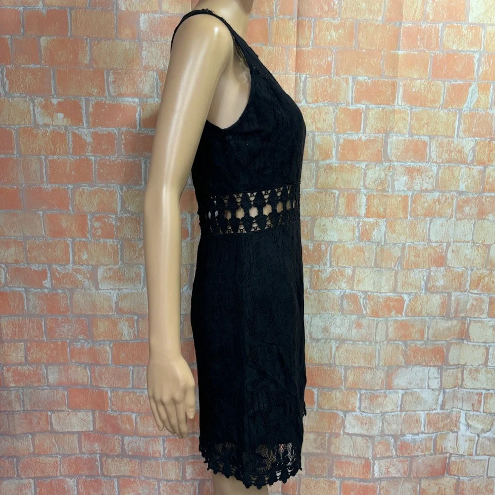 Free People‎ Lace Illusion Neck Mini Dress